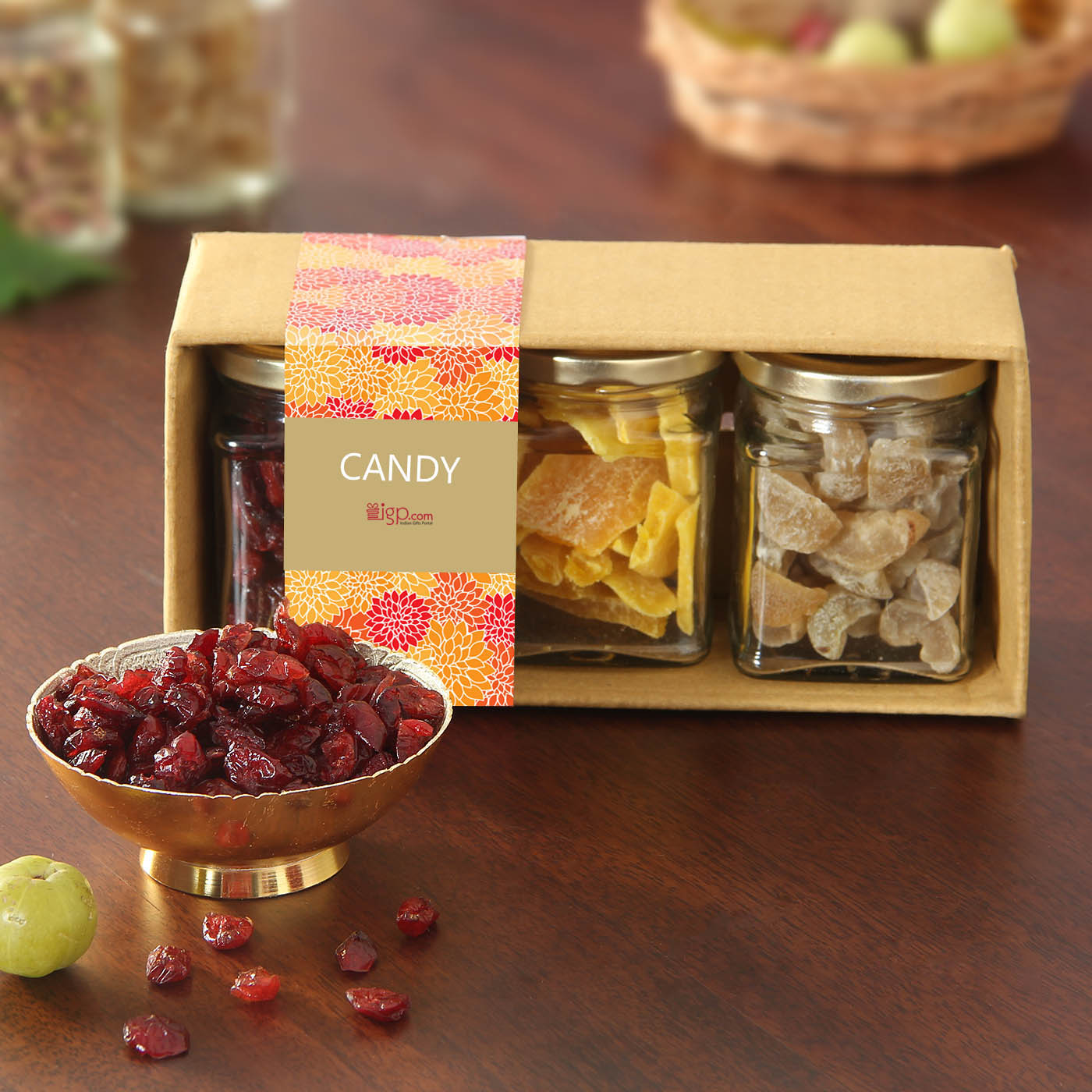 Dried Mango, Cranberries & Amla in a Designer Jar