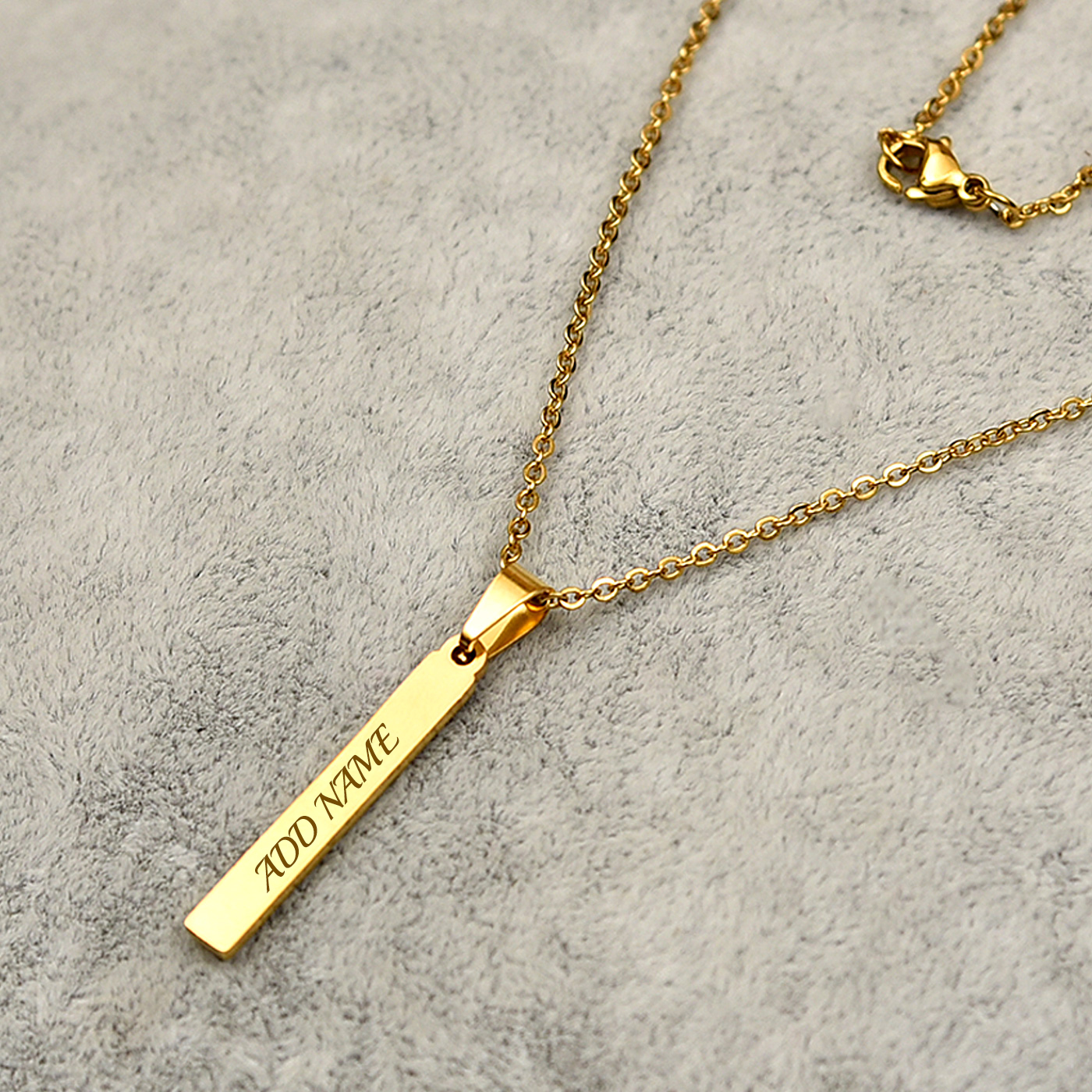 Personalized Bar Drop Pendant in a Gift Box