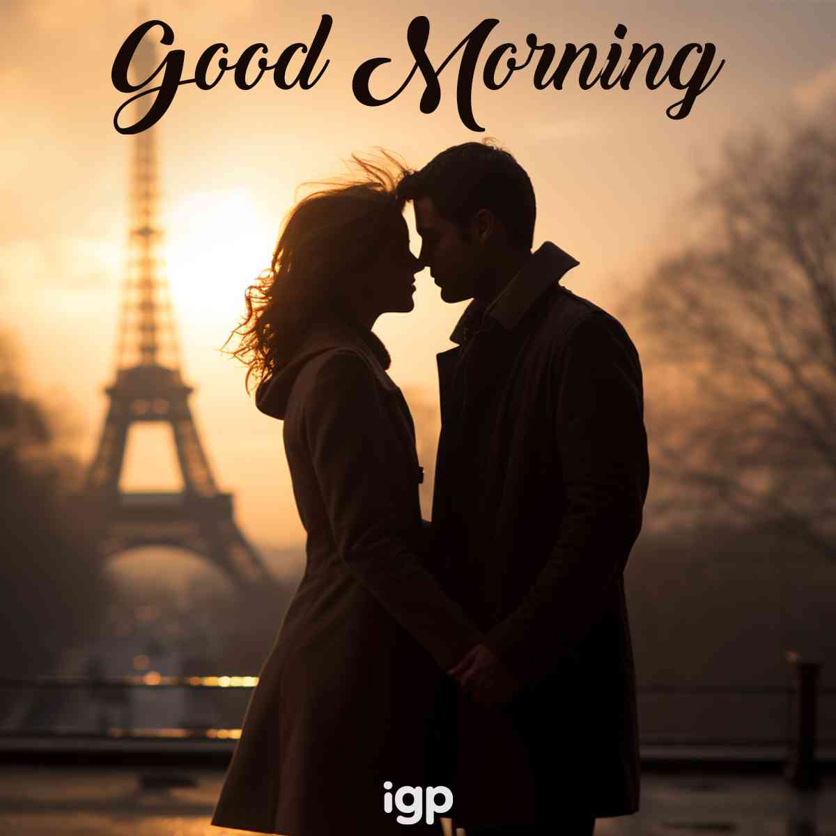 morning romantic couple image